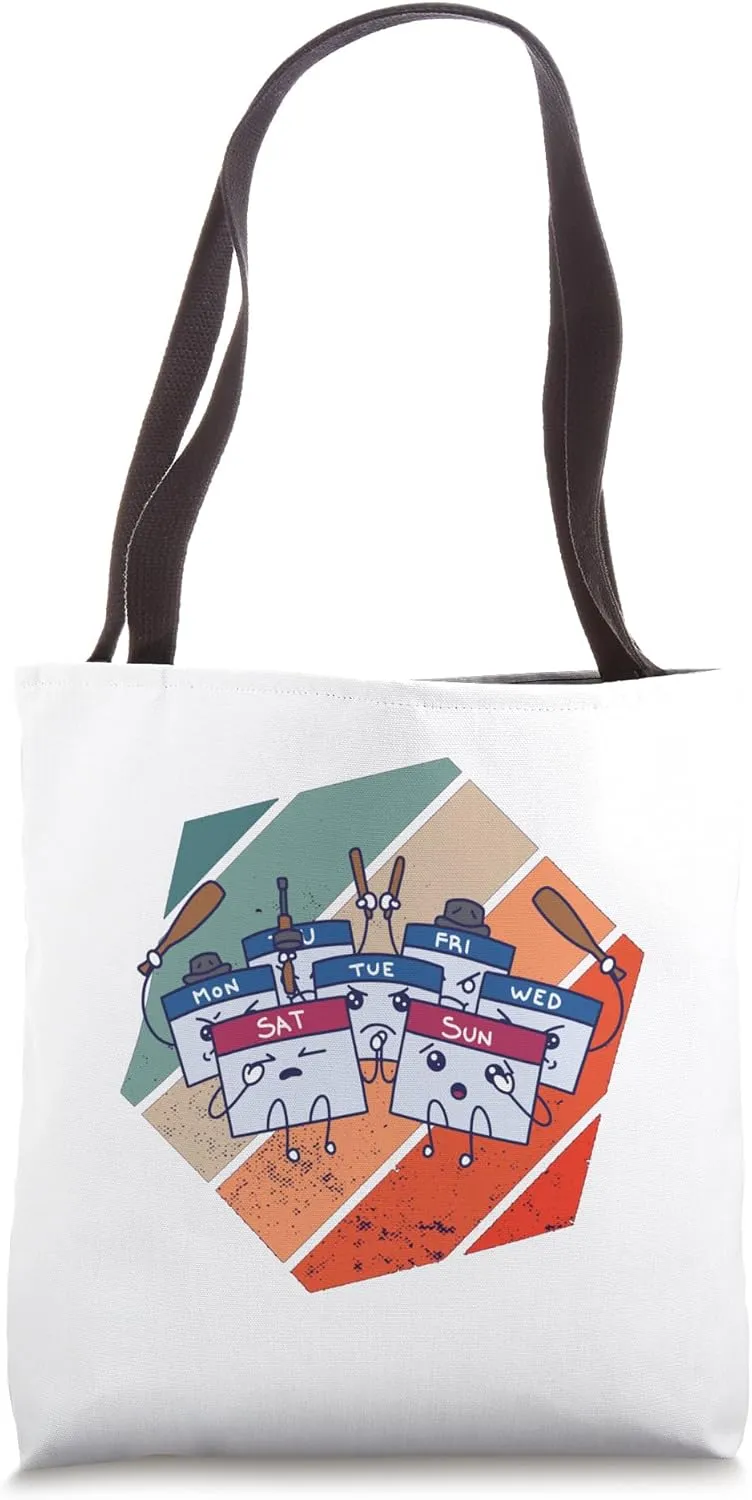 Weekend Mafia Calendar Gang Day Squad Weekly Crew Monday Tote Bag