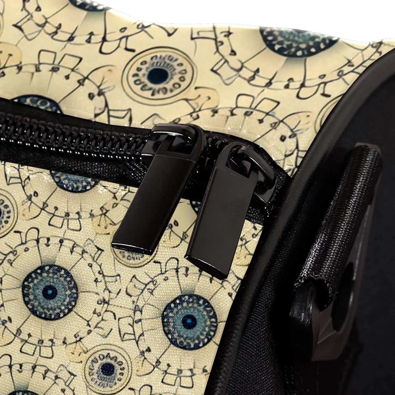 Weekender Travel Bag,Small Gym Bag,Boho Style Pattern Floral,Gym Duffle Bag