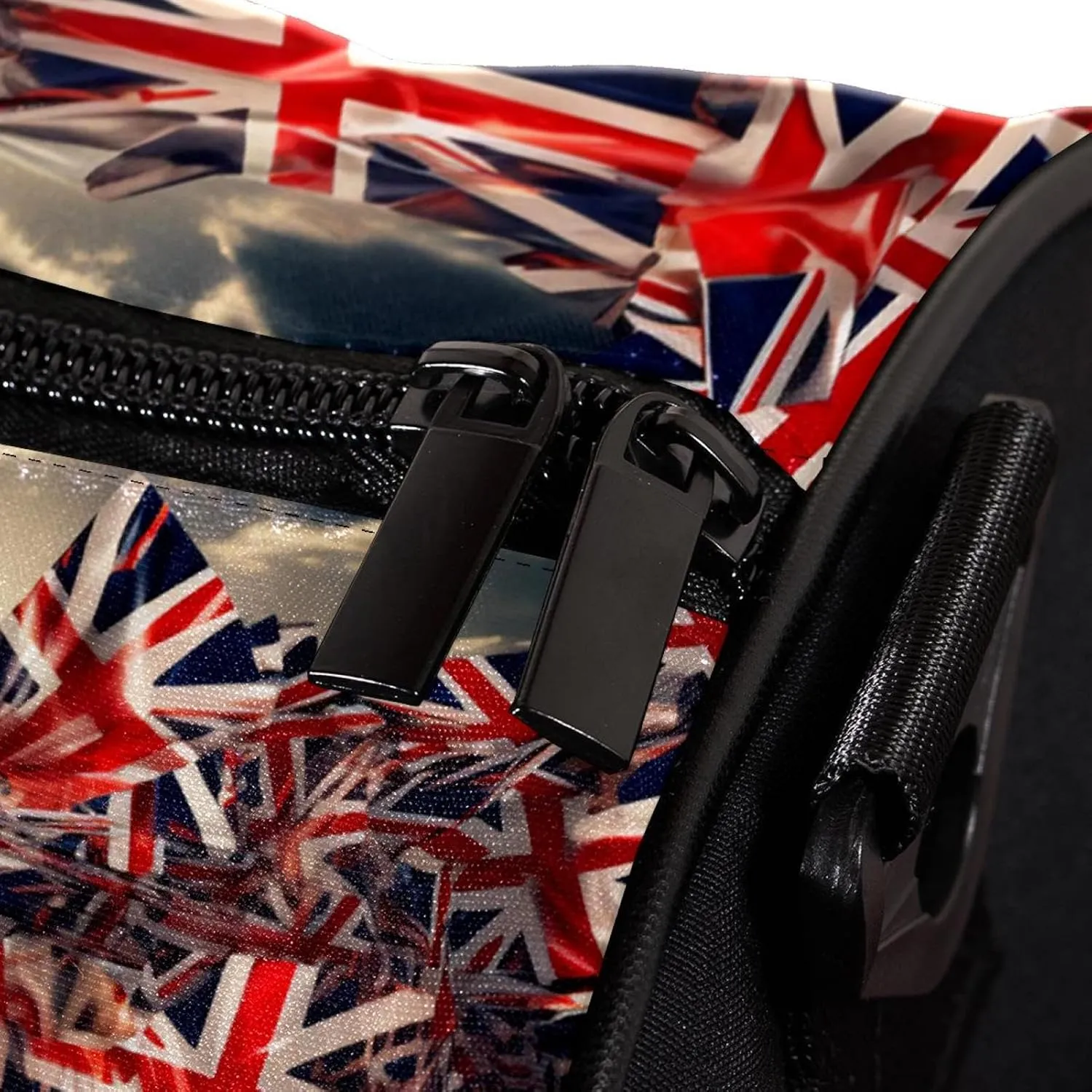 Weekender Travel Bag,Small Gym Bag,British Flag Floral,Gym Duffle Bag
