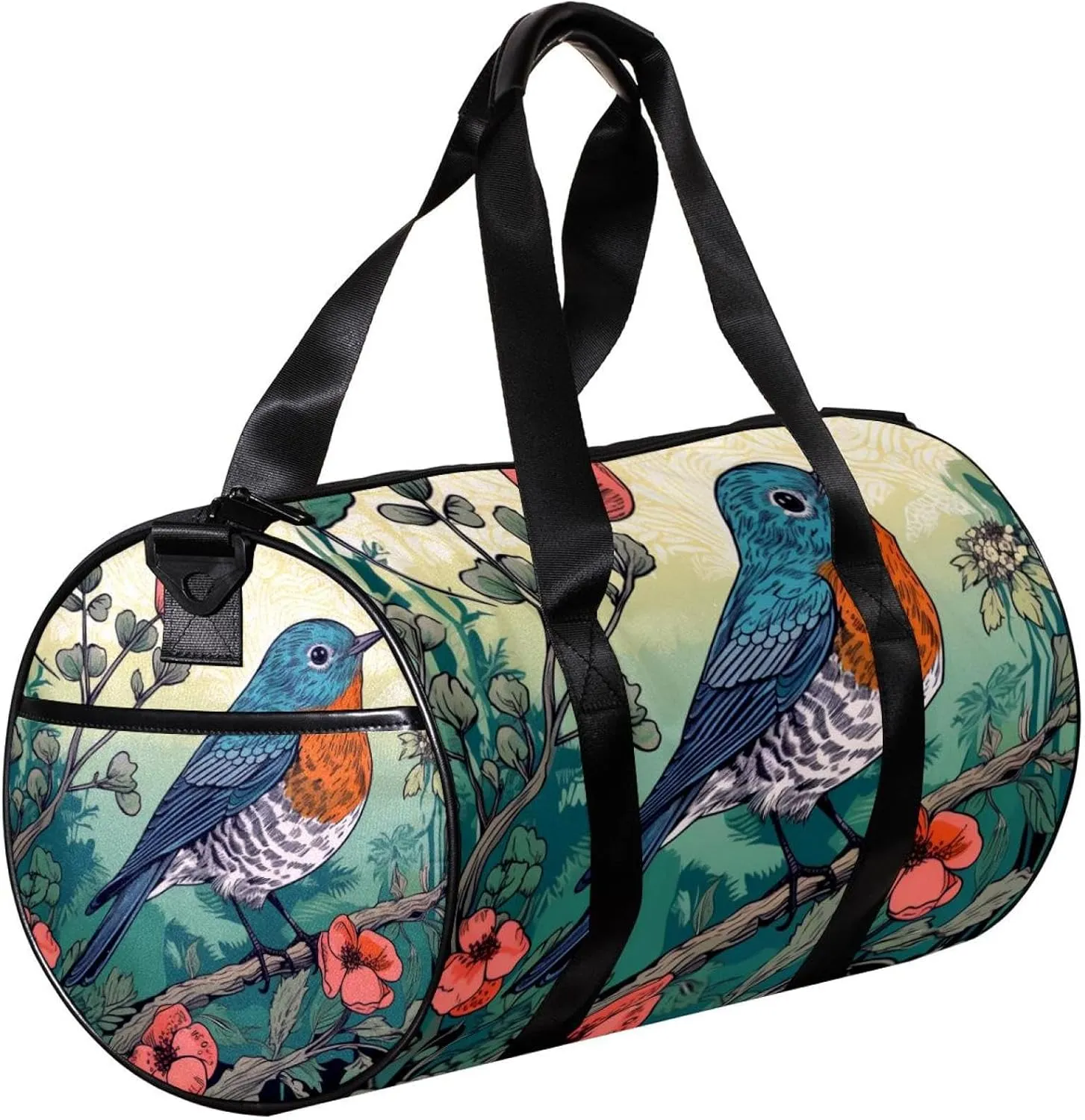 Weekender Travel Bag,Small Gym Bag,Colorful Bird and Wild Bird,Gym Duffle Bag