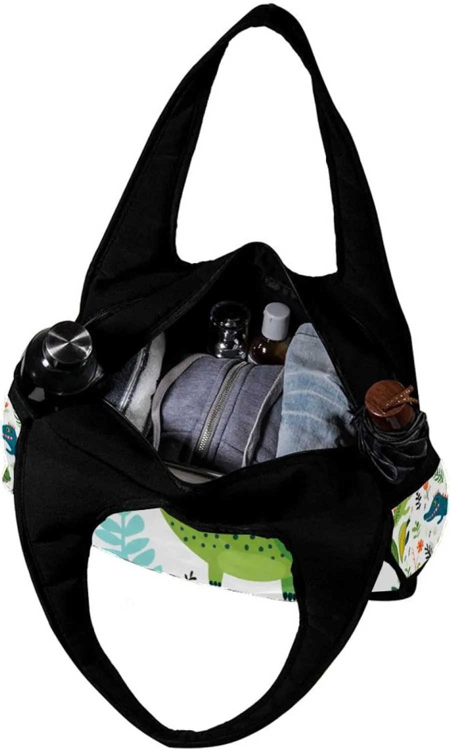 Weekender Travel Bag,Small Gym Bag,Crocodile Floral Tropical,Gym Duffle Bag
