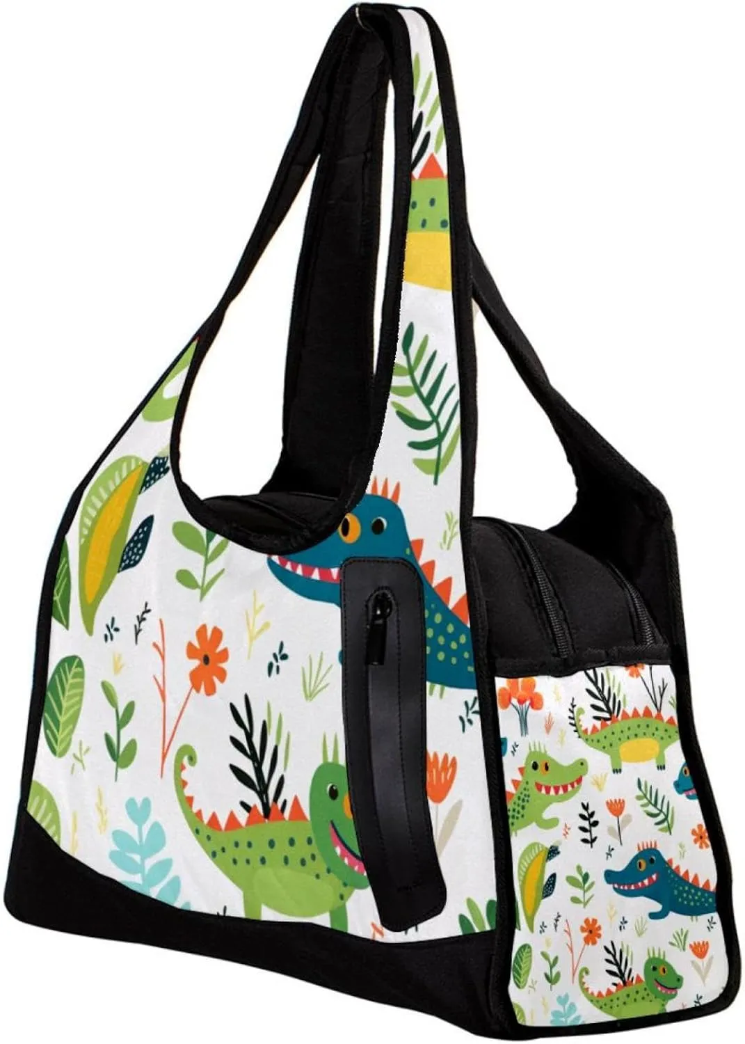 Weekender Travel Bag,Small Gym Bag,Crocodile Floral Tropical,Gym Duffle Bag
