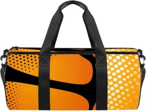 Weekender Travel Bag,Small Gym Bag,Dot Basketball Texture,Gym Duffle Bag