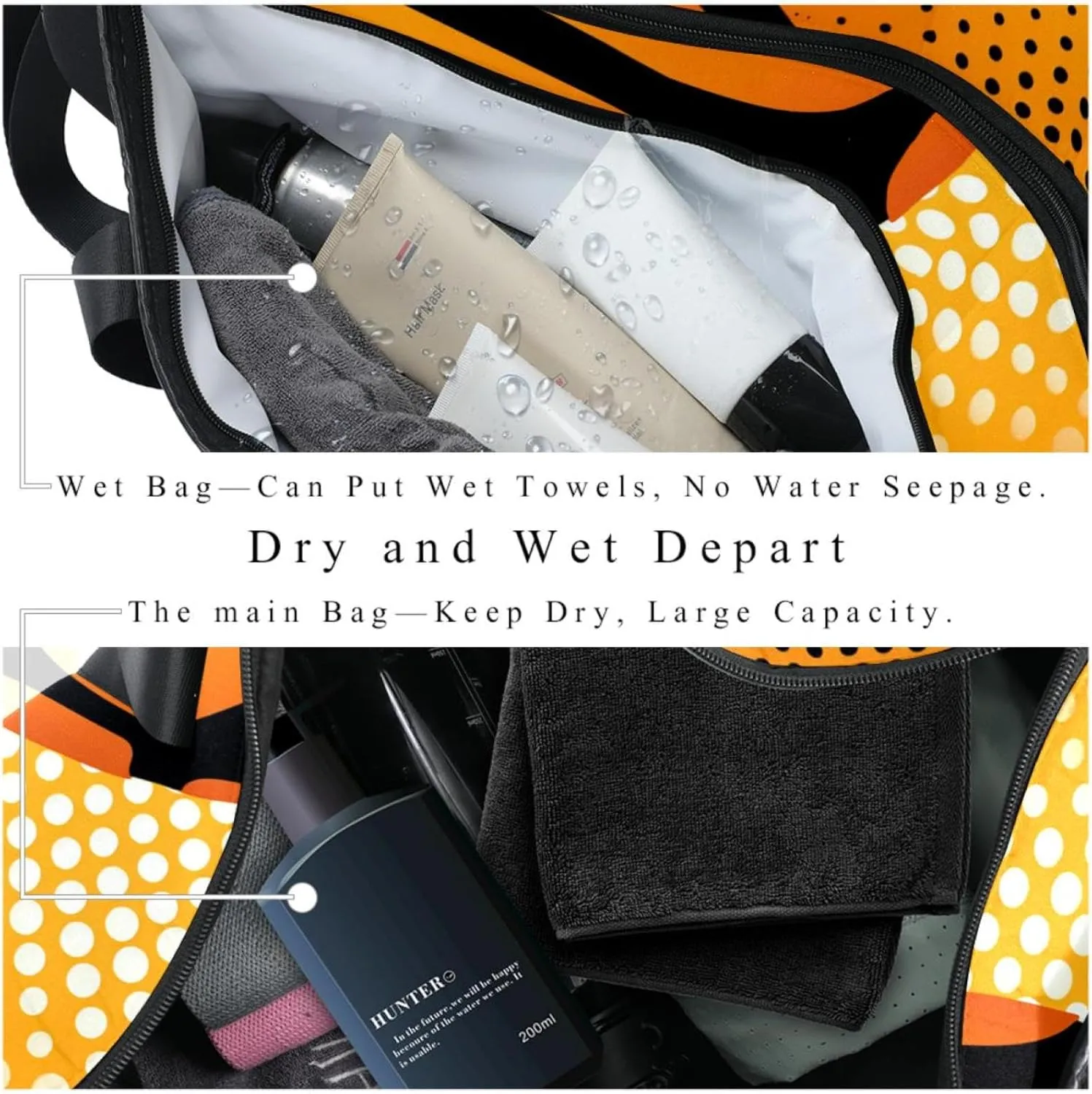 Weekender Travel Bag,Small Gym Bag,Dot Basketball Texture,Gym Duffle Bag