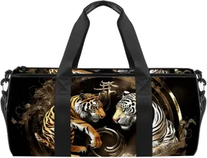 Weekender Travel Bag,Small Gym Bag,Dragon Tiger Tai Chi Gossip,Gym Duffle Bag