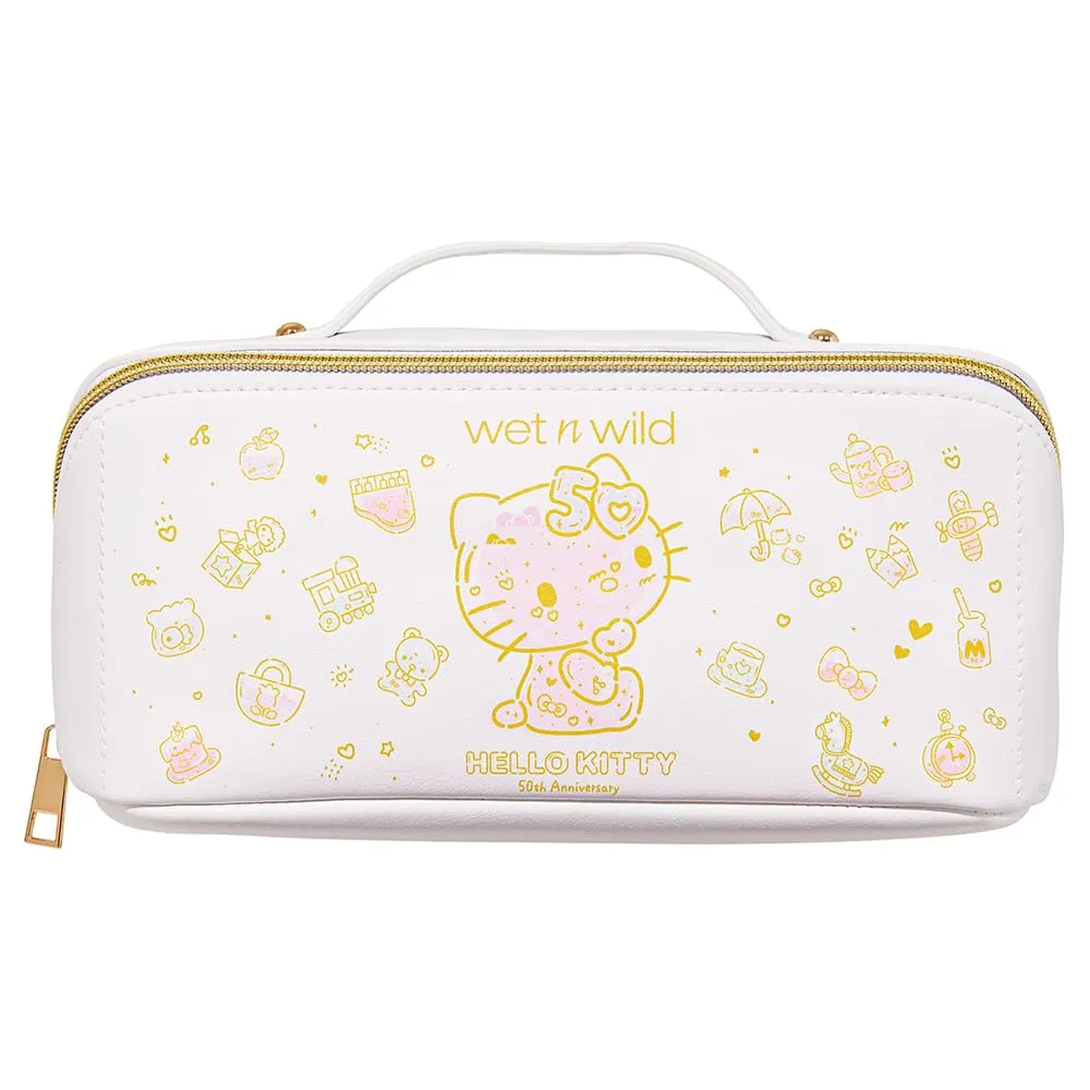 wet n wild Hello Kitty Makeup Bag, Unique Travel Friendly Design, 50th Anniversary Soft Pink Print, Cruelty-Free & Vegan