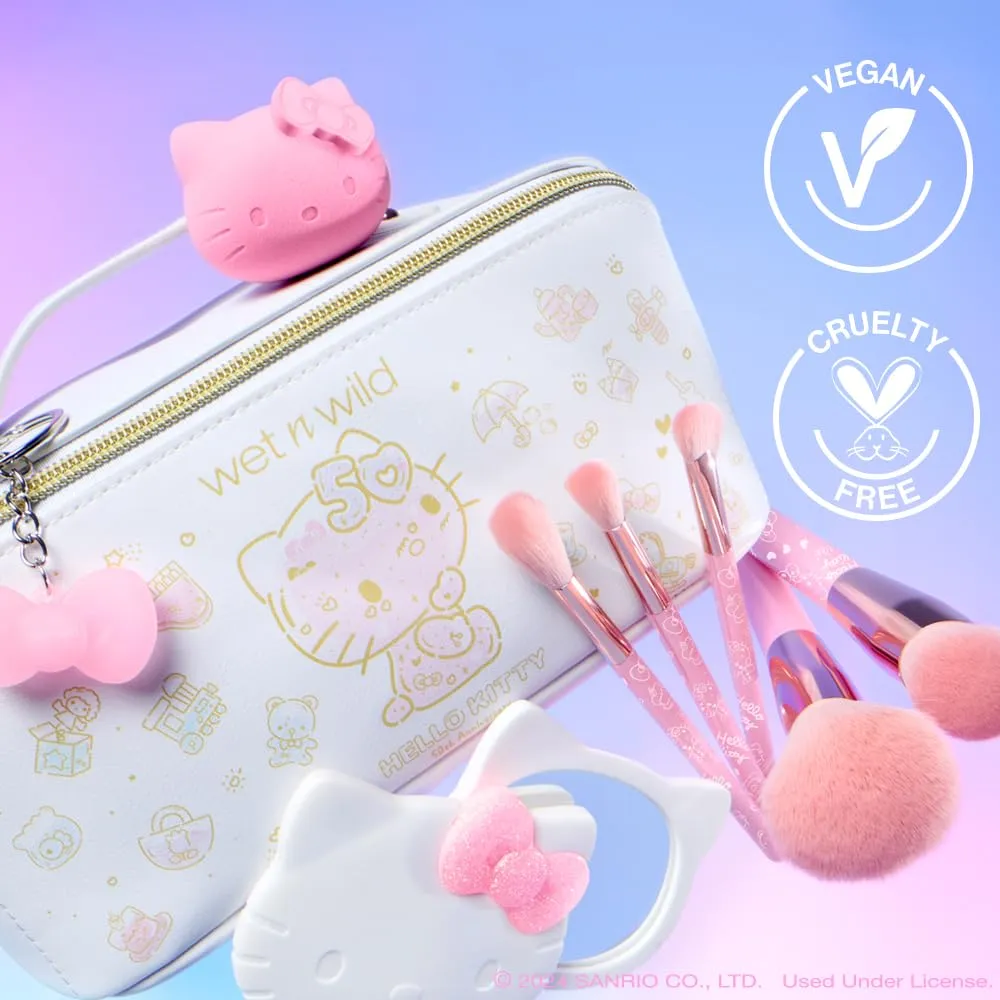 wet n wild Hello Kitty Makeup Bag, Unique Travel Friendly Design, 50th Anniversary Soft Pink Print, Cruelty-Free & Vegan