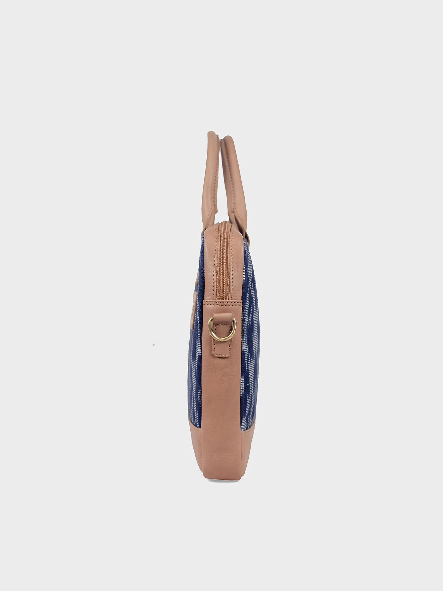 White Collar Hippie Laptop Bag (Navy Ikat)