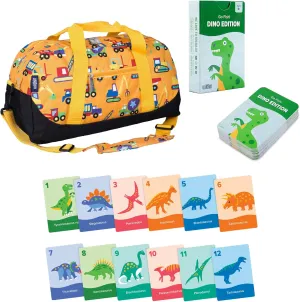 Wildkin Overnighter Duffel Bag and Go Fish! Card Game Bundle: Dive into Fun - Playful Adventures Packed and Ready to Go (Under Construction)
