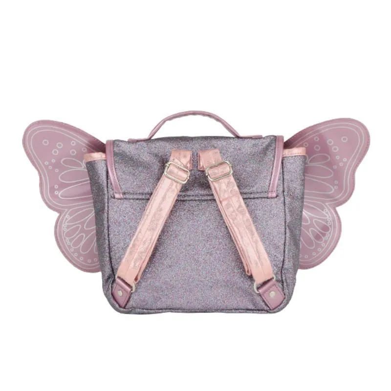 Wings School Bag S - Purple Glitter by Caramel & Cie