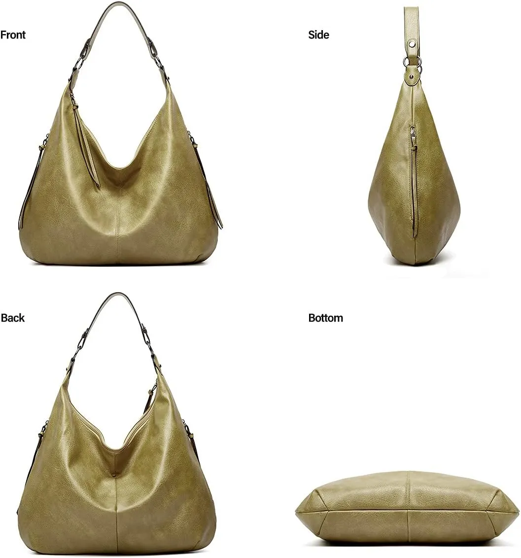 Women 3Pcs Tote Handbag PU Top-handle Shoulder Bag Big Satchel Messenger Purses