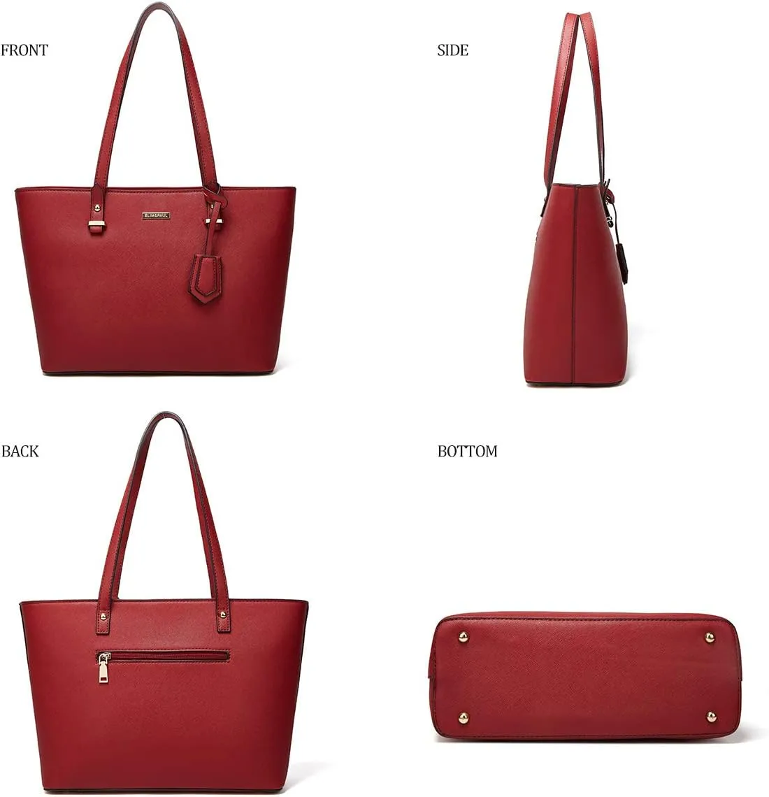 Women Fashion Handbags Wallet Tote Bag Shoulder Bag Top Handle Satchel Purse Set 4pcs