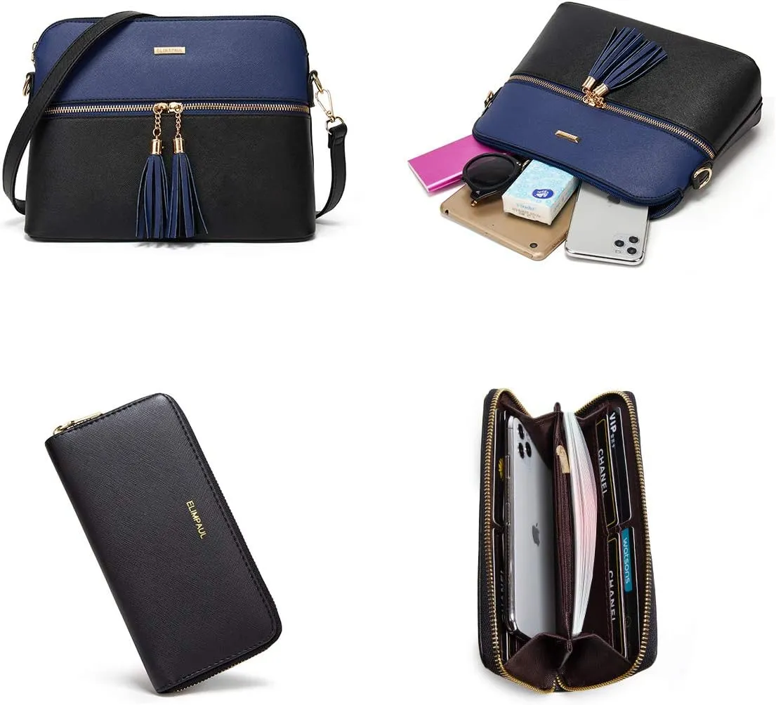 Women Fashion Handbags Wallet Tote Bag Shoulder Bag Top Handle Satchel Purse Set 4pcs