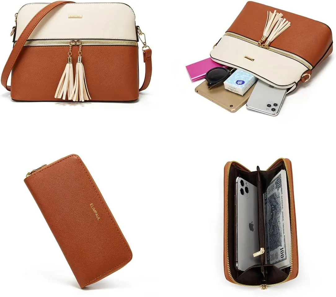 Women Fashion Handbags Wallet Tote Bag Shoulder Bag Top Handle Satchel Purse Set 4pcs