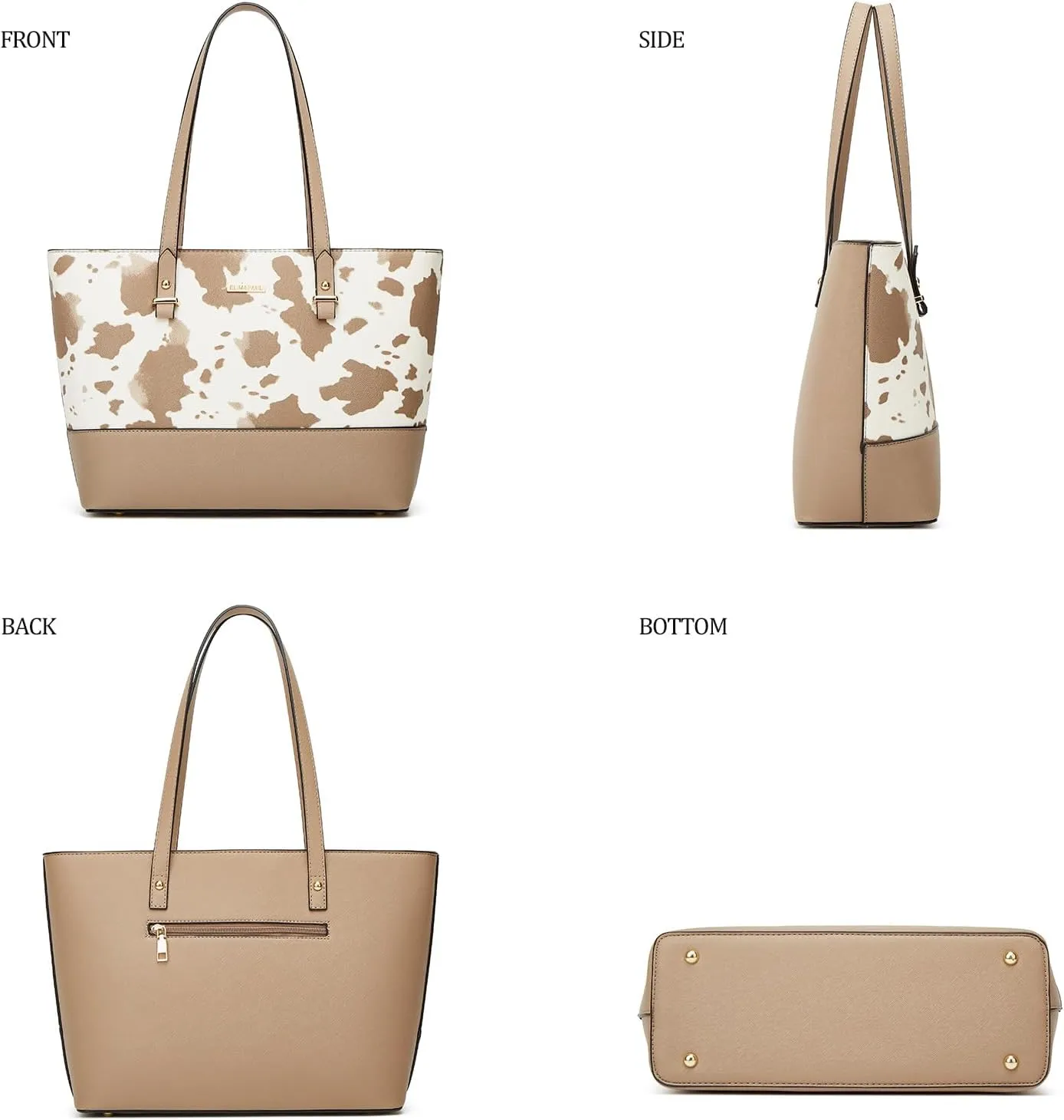 Women Fashion Handbags Wallet Tote Bag Shoulder Bag Top Handle Satchel Purse Set 4pcs