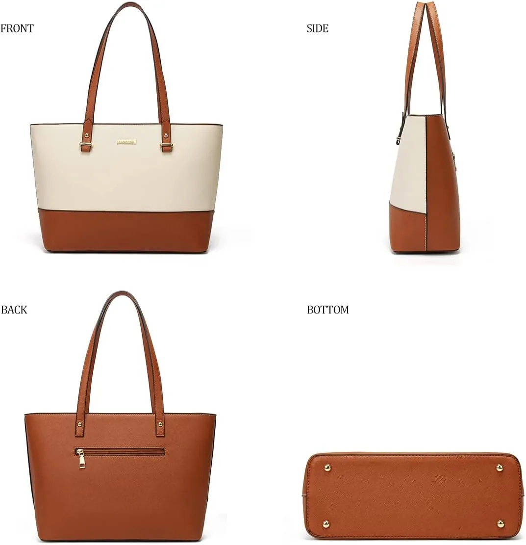Women Fashion Handbags Wallet Tote Bag Shoulder Bag Top Handle Satchel Purse Set 4pcs