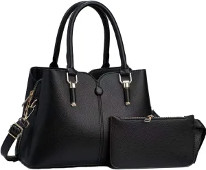 Women Hand-Held Bag Multi-Layer Large Capacity Handbag Fashion Contrast Shoulder Bags Top Handle Satchel Purse Set