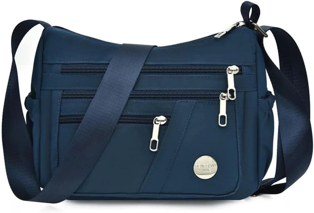 Women Shoulder Bag Multiple Pockets Bag Crossbody Bag Messenger Nylon Purse Handbag