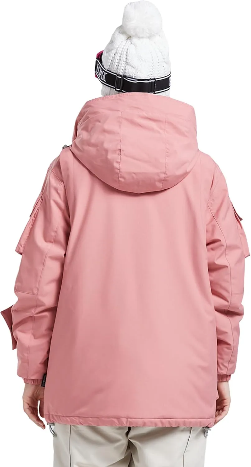 Women Ski Jacket Waterproof Insulated With Hooded Snow Coat for Winter Outdoor Skiing Snowboarding