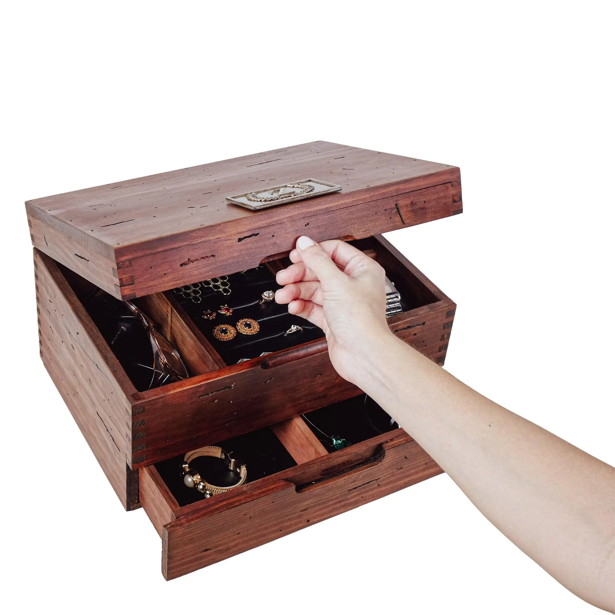 Women's Jewelry Box with Drawer