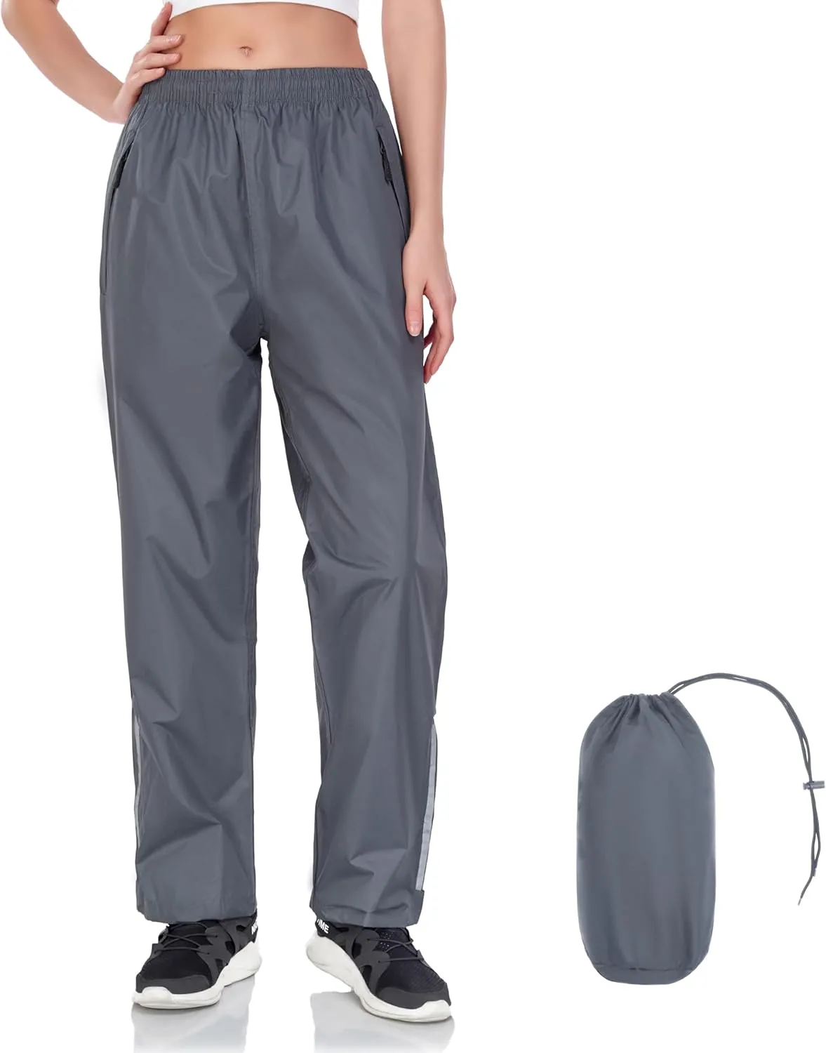 Women's Rain Pants Waterproof Lightweight Packable Rain Pants Women Windproof Hiking Pants for Outdoor, Fishing