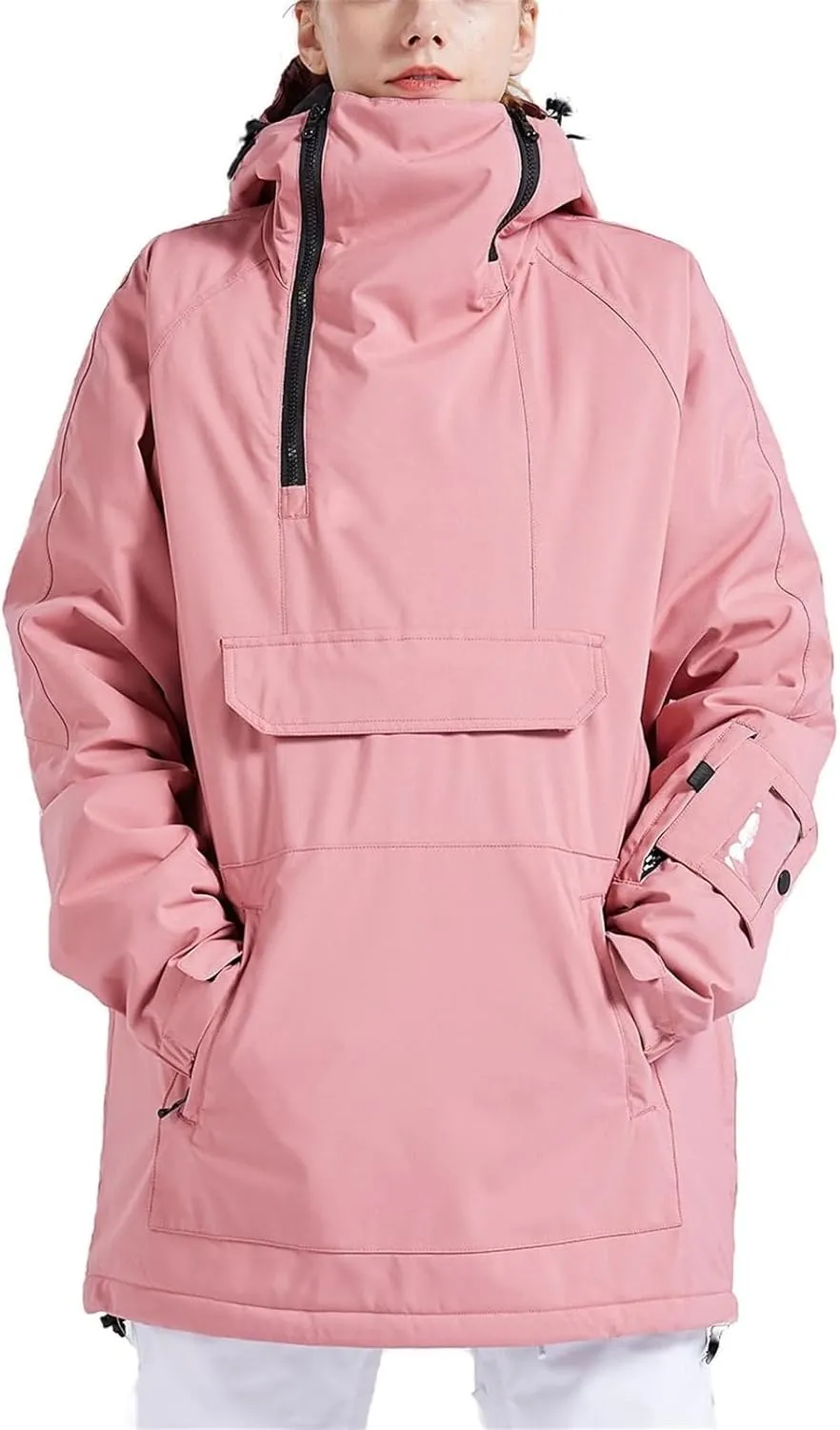 Womens Ski Snow Jacket Waterproof Windproof Warm Snowboarding Winter Coat with Hood