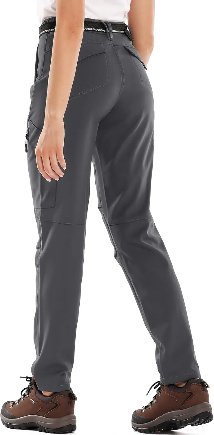 Womens Snow Pants waterproof hiking insulated Snowboard Outdoor Softshell ski Pants Zipper pockets