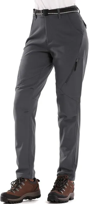Womens Snow Pants waterproof hiking insulated Snowboard Outdoor Softshell ski Pants Zipper pockets