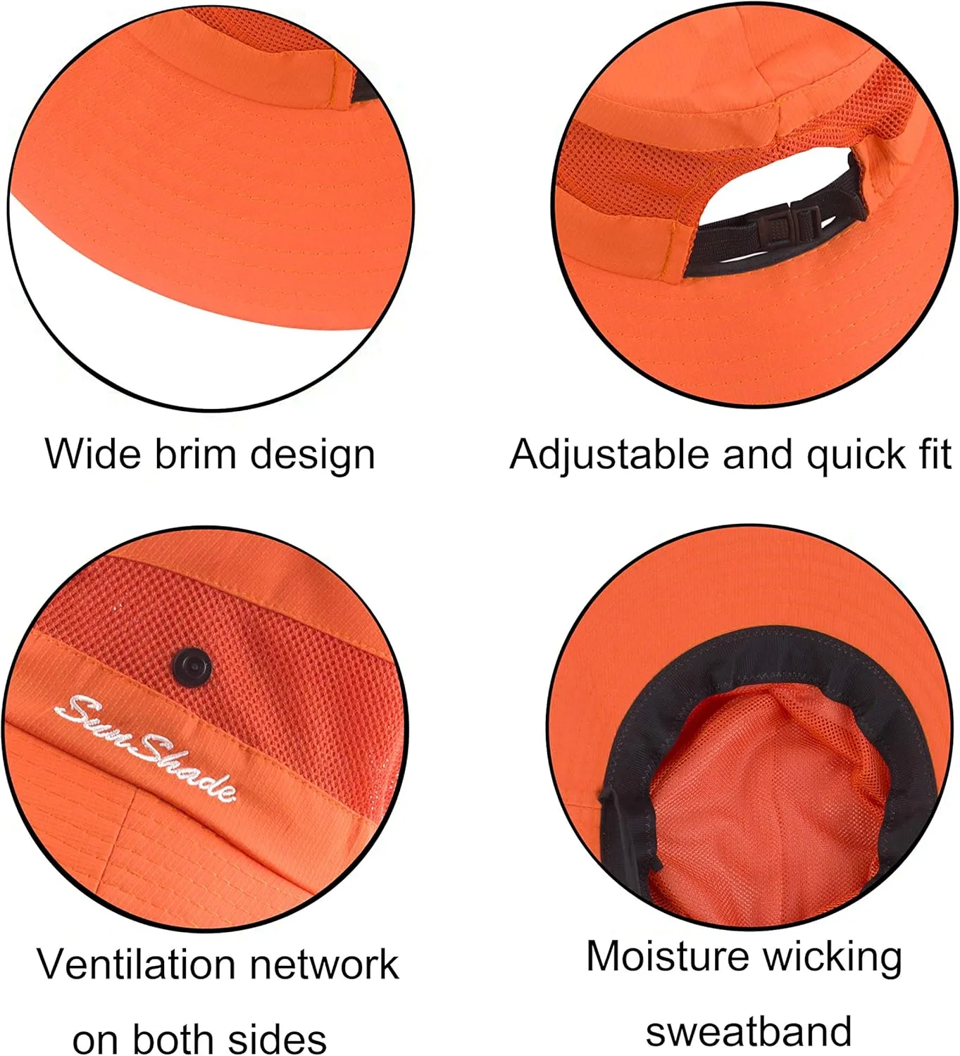 Womens Summer Mesh Wide Brim Sun UV Protection Hat with Ponytail Hole