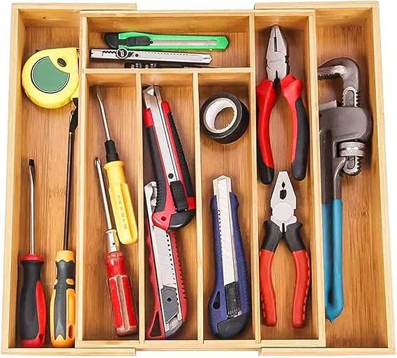 Wooden Material Extendable Cutlery Tray & Draws Organizer