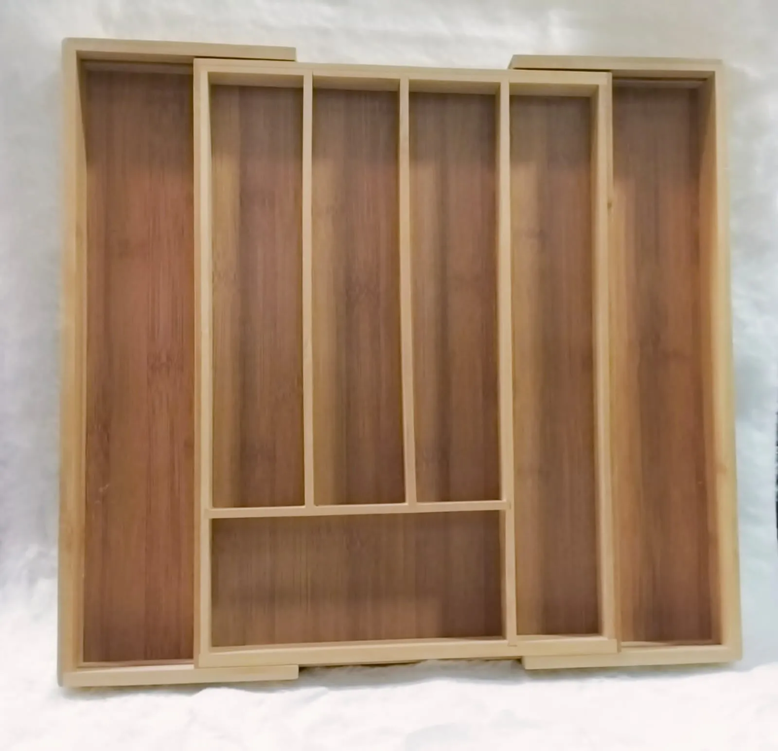 Wooden Material Extendable Cutlery Tray & Draws Organizer