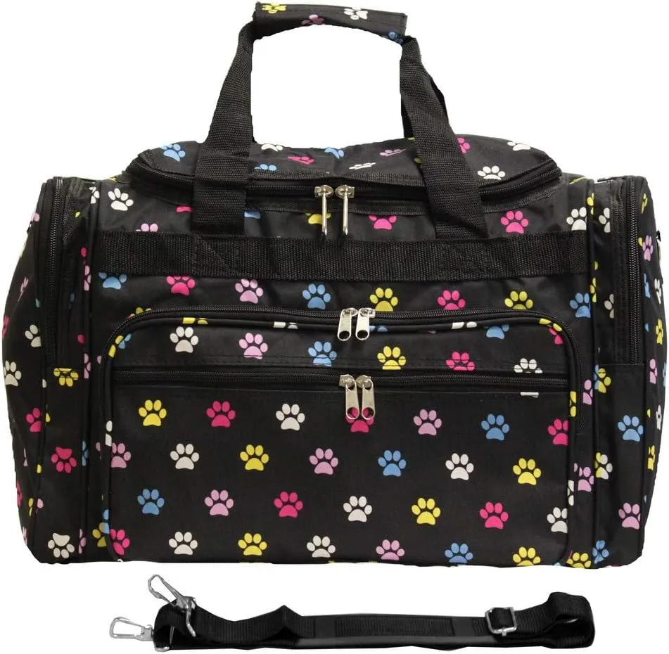 World Traveler 19-inch Shoulder Duffel Bag, Multi Paws