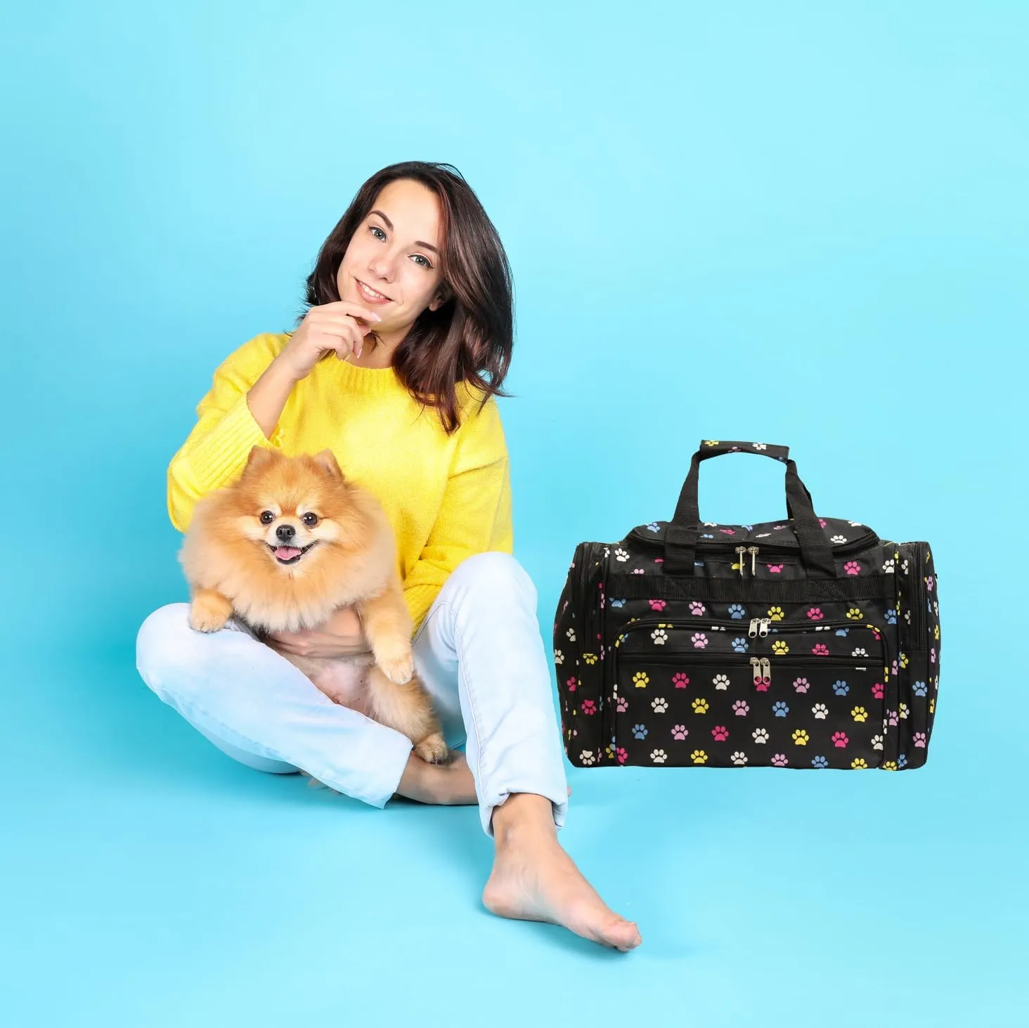 World Traveler 19-inch Shoulder Duffel Bag, Multi Paws