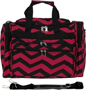 World Traveler 81T16-165B/F Duffle Bag, One Size, Fuchsia Black Chevron