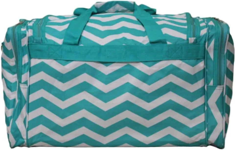 World Traveler 81T16-165LT/W Duffle Bag, One Size, Blue White Chevron