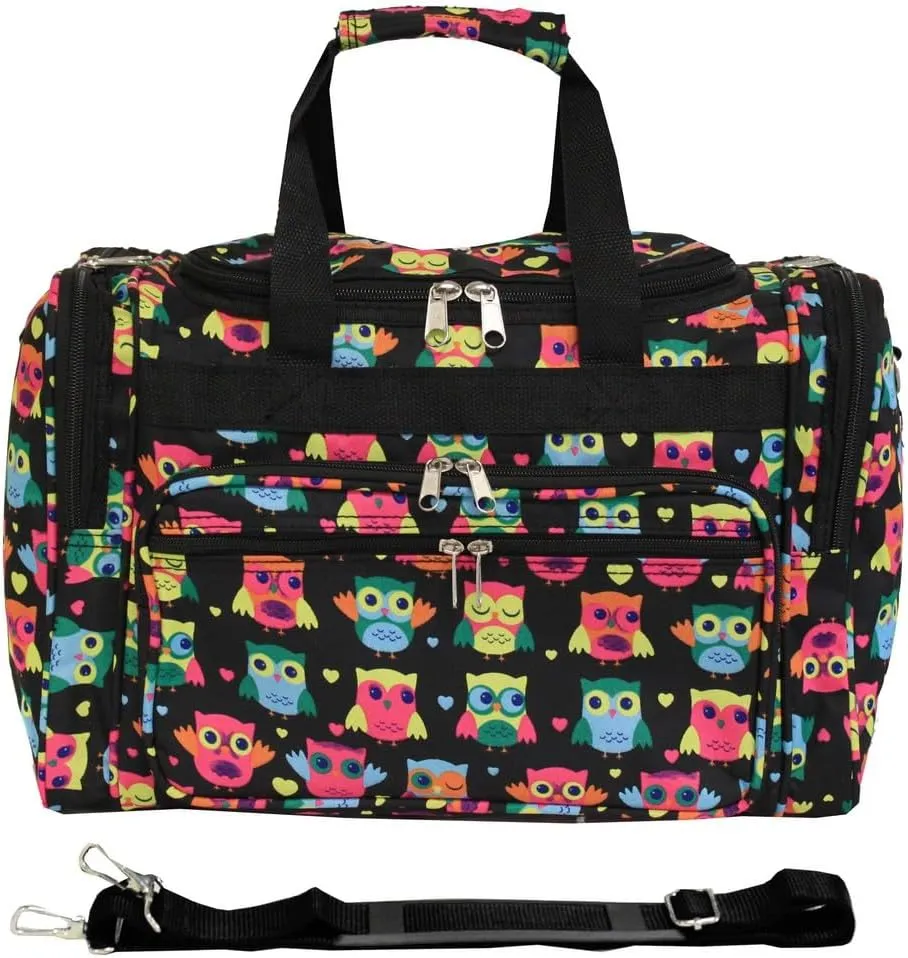 World Traveler 81T16-175 Duffle Bag, One Size, Owl Black