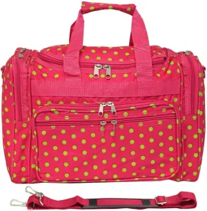 World Traveler 81T16-504F/G Duffle Bag, One Size, Fuchsia Lime Dot