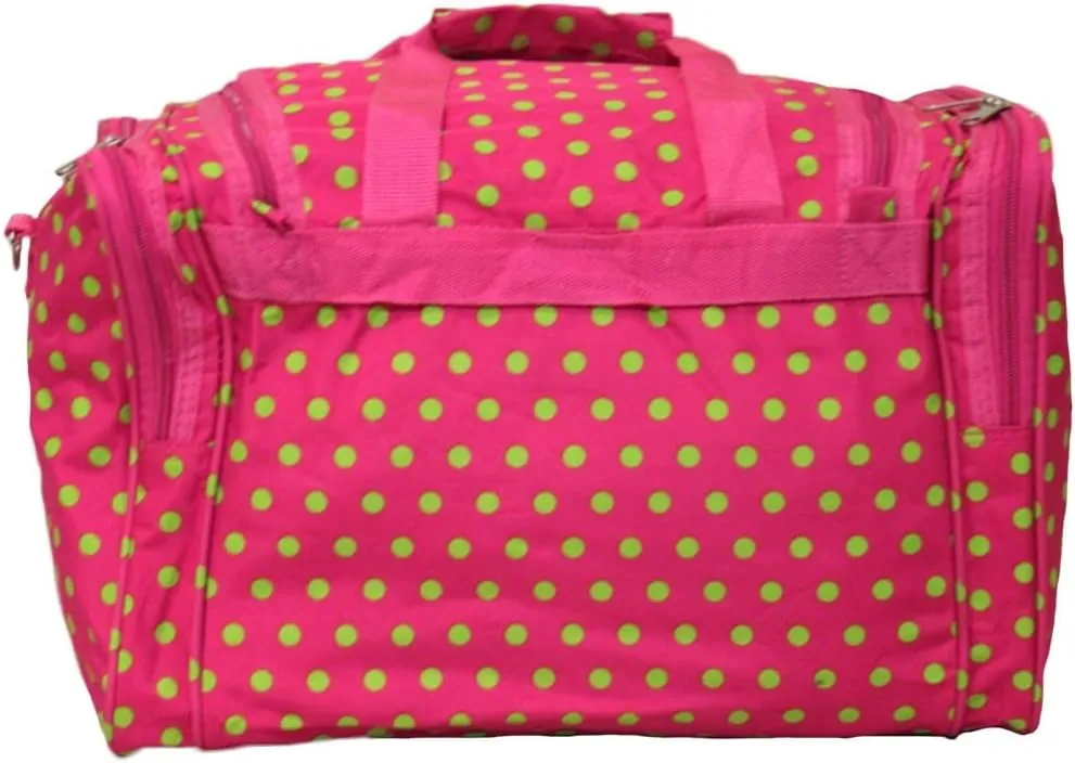 World Traveler 81T16-504F/G Duffle Bag, One Size, Fuchsia Lime Dot