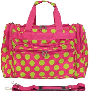 World Traveler 81T16-638 Duffle Bag, One Size, Fuchsia Lime Dot II