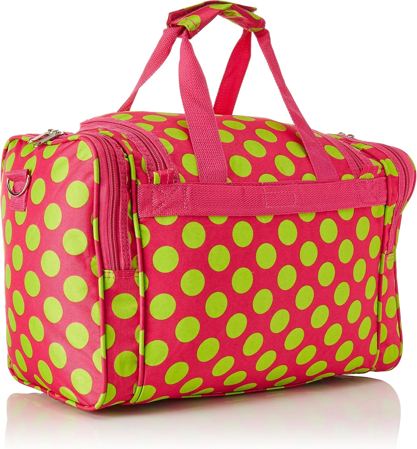 World Traveler 81T16-638 Duffle Bag, One Size, Fuchsia Lime Dot II