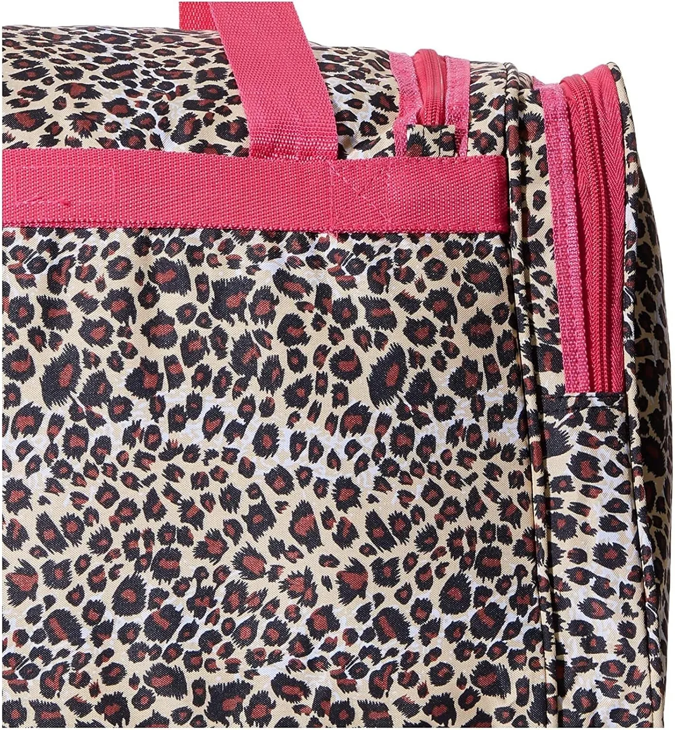 World Traveler Animal Prints 19-inch Duffel Bag, Pink Trim Leopa