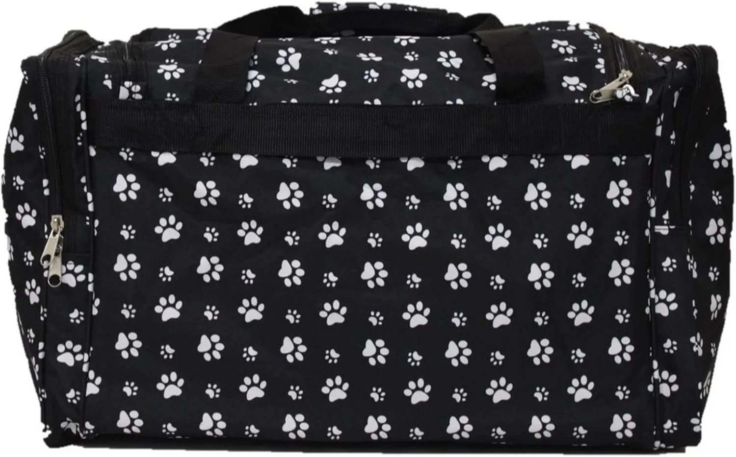 World Traveler Feel Good Prints 19-inch Duffel Bag, Black White Paw