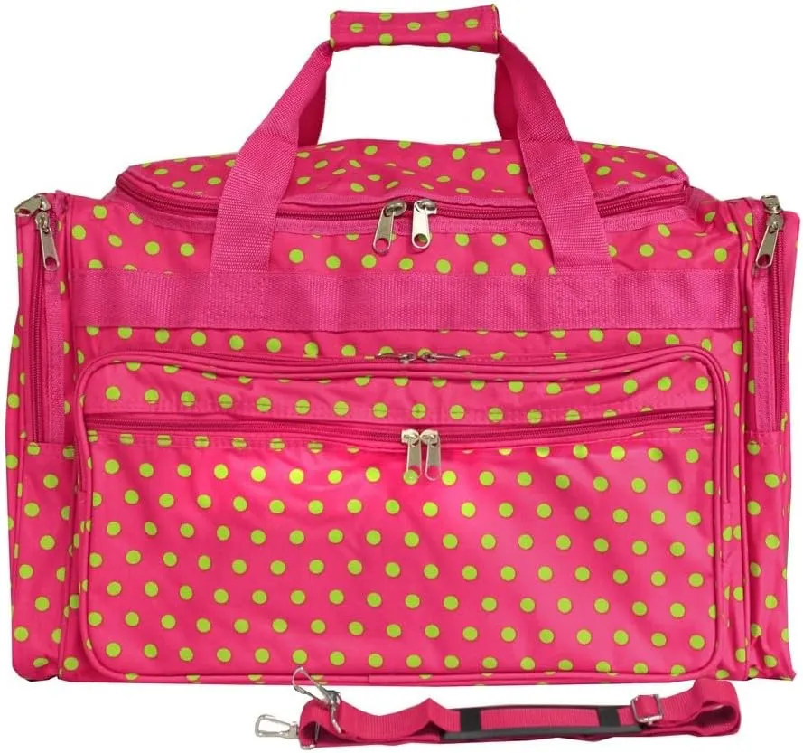 World Traveler Feel Good Prints 19-inch Duffel Bag, Fuchsia Lime