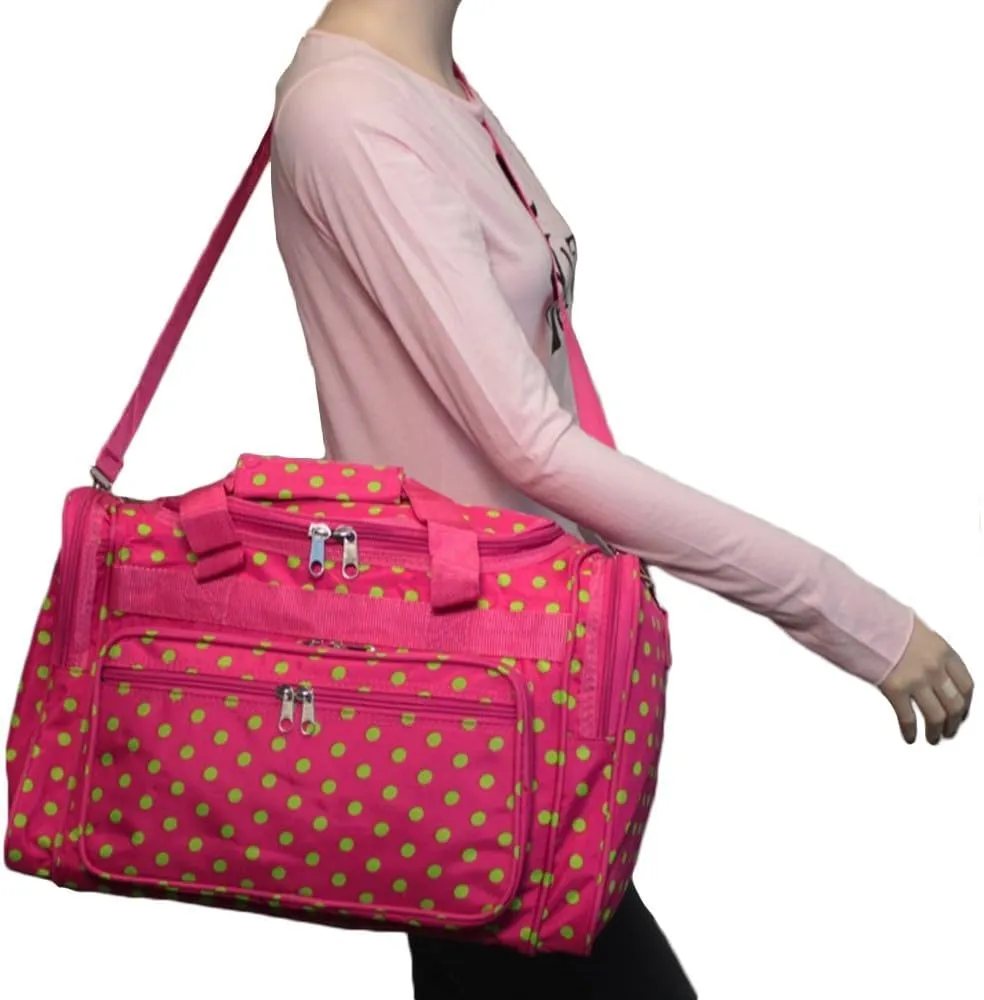 World Traveler Feel Good Prints 19-inch Duffel Bag, Fuchsia Lime