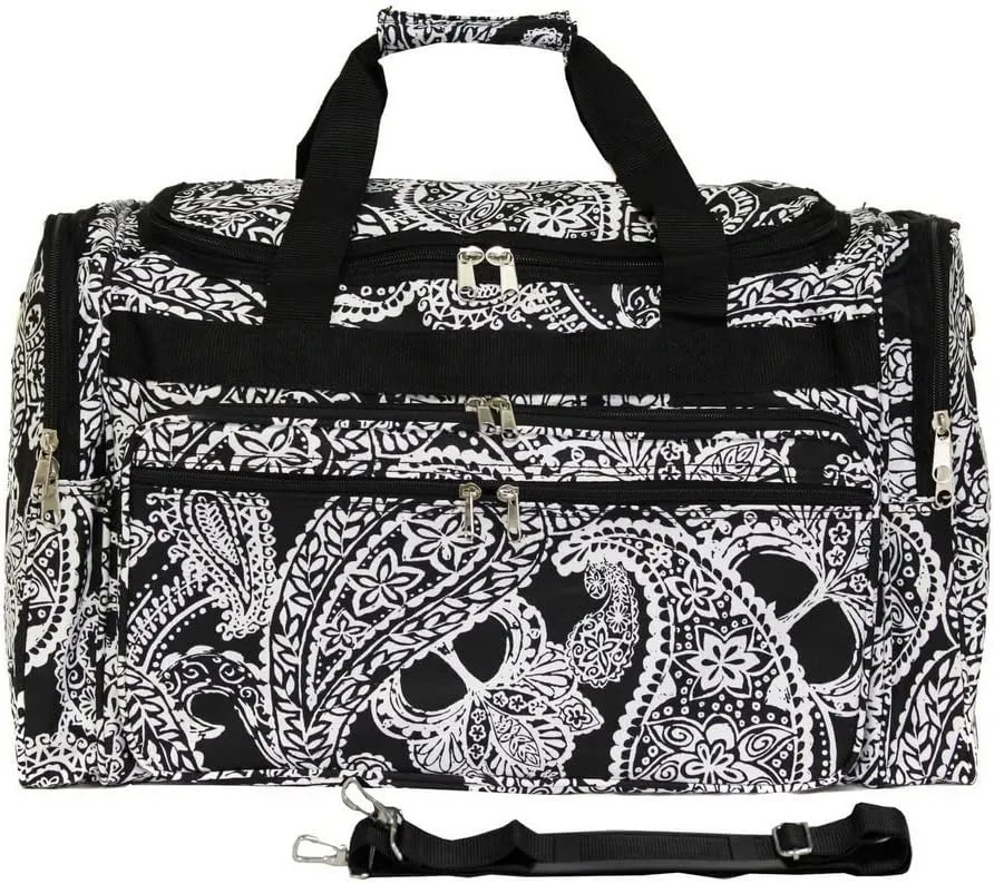 World Traveler Paisley, Black White Pai, 19-Inch