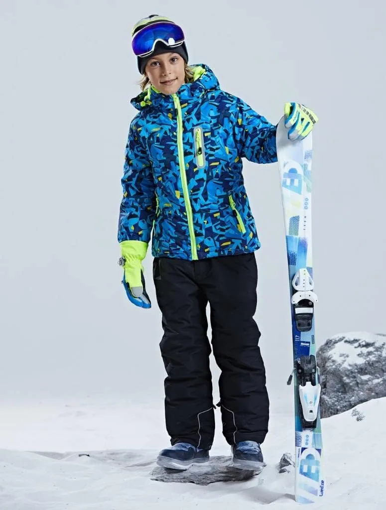WOWULOVELY Girls Boy's Winter Ski Jackets Waterproof Kids Snowboarding Jacket Snow Coat Thicken Warm Hooded Ski Jacket