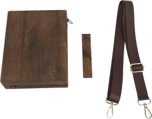 Writers Messenger Wood Box, Wooden Handmade Portable Crossbody Postman Bag Artist Tool Bag Sketch Box Easel for Outdoor Painting