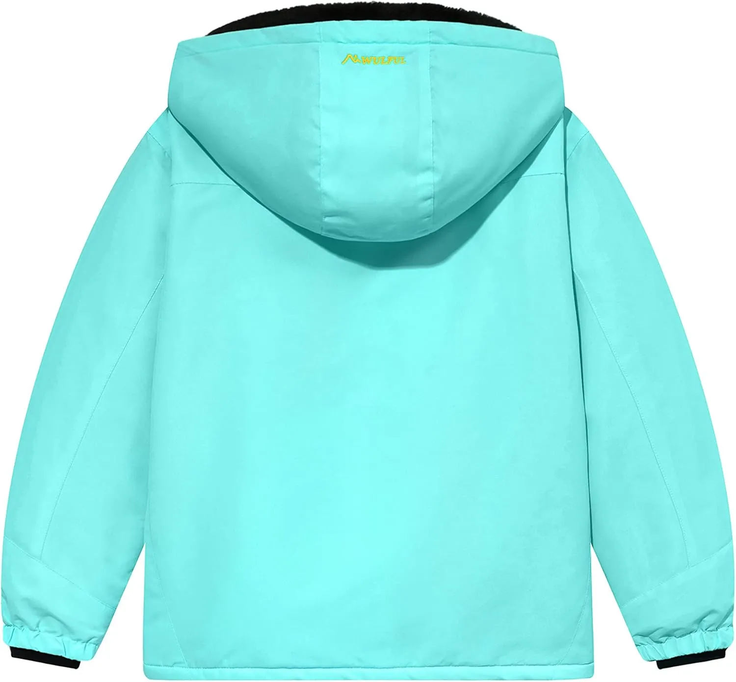 WULFUL Girl's Waterproof Ski Jacket Warm Fleece Hooded Winter Snow Coat