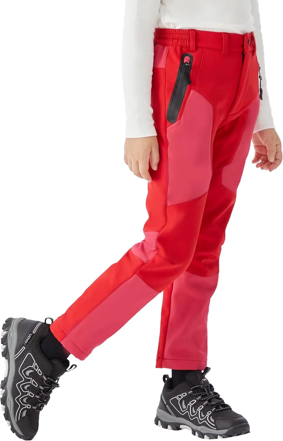 WULFUL Kids Waterproof Snow Ski Pants Boys Girls Outdoor Winter Fleece Hiking Insulated Snowboard Pants