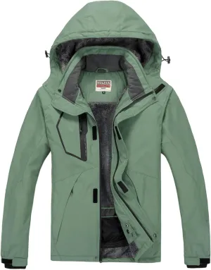 WULFUL Men's Waterproof Ski Jacket Warm Winter Snow Coat Mountain Windbreaker